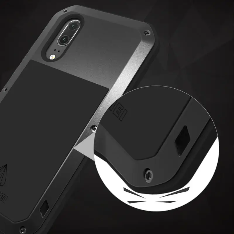 Алюминиевый металлический чехол для Huawei P30 Pro P20 Lite противоударный 360
