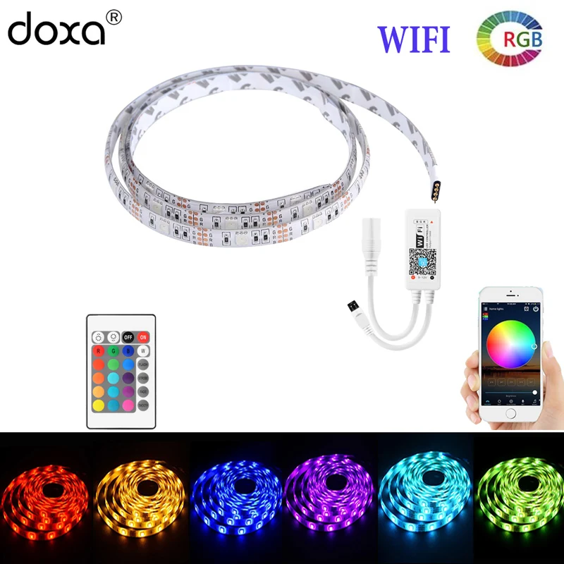 BLYN ТВ свет DC12V 2 м WI FI Подсветка Водонепроницаемый 5050 RGB Светодиодные ленты полный