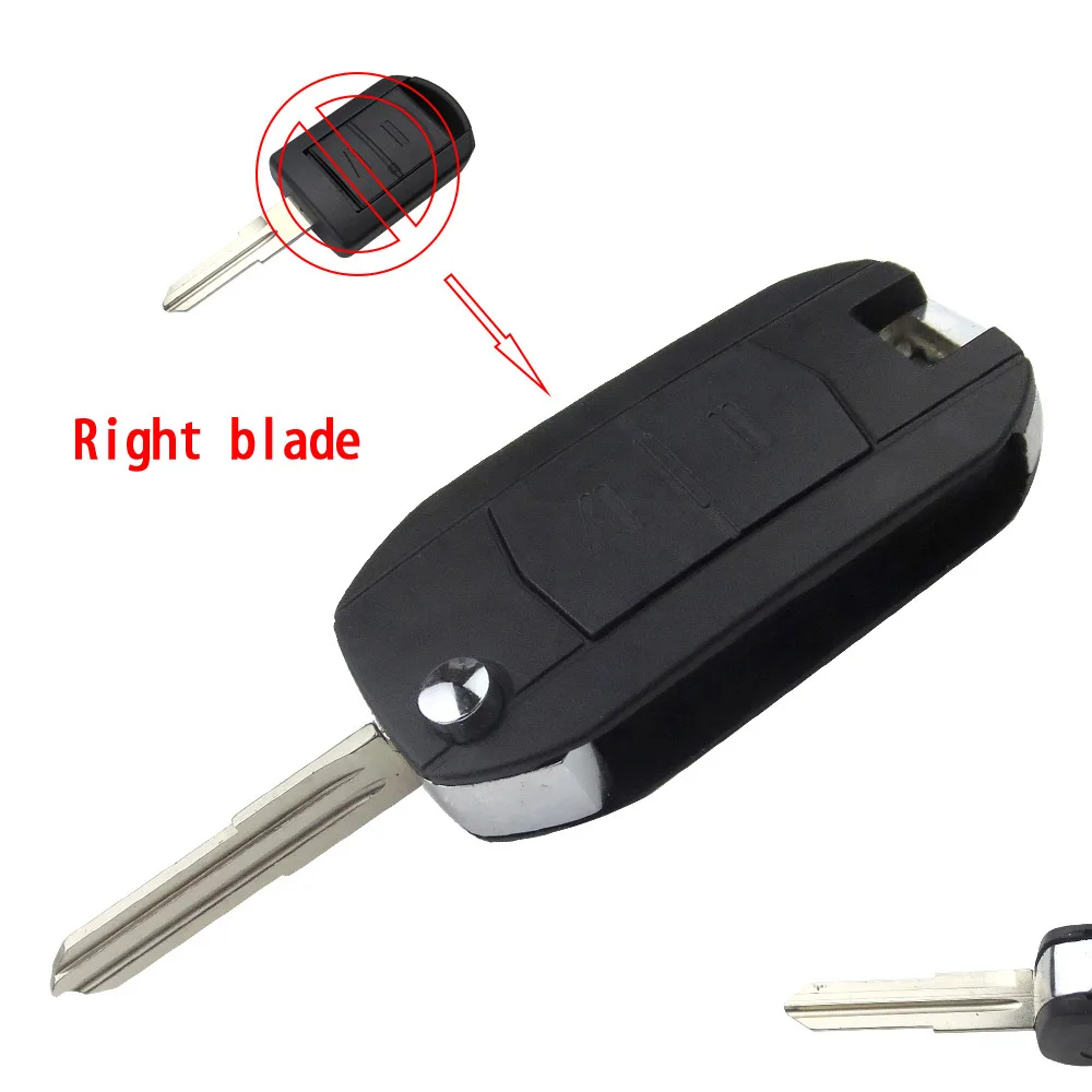 Right blade OkeyTech автомобиль флип складной ключ оболочки для Vauxhall для Opel Corsa d C Combo Tigra Meriva Agila 2 кнопки дистанционного ключа чехол Fob - Количество кнопок: Right blade