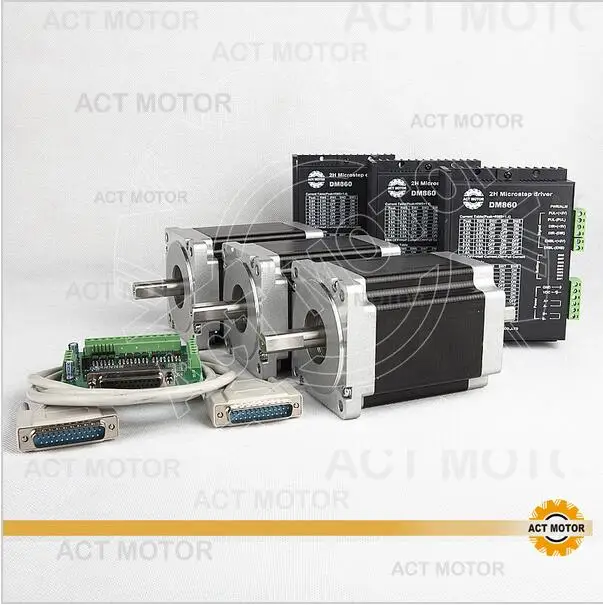Бесплатная доставка из Германии! ACT 3 шт. шаговый двигатель Nema34 34HS1456B двойной вал