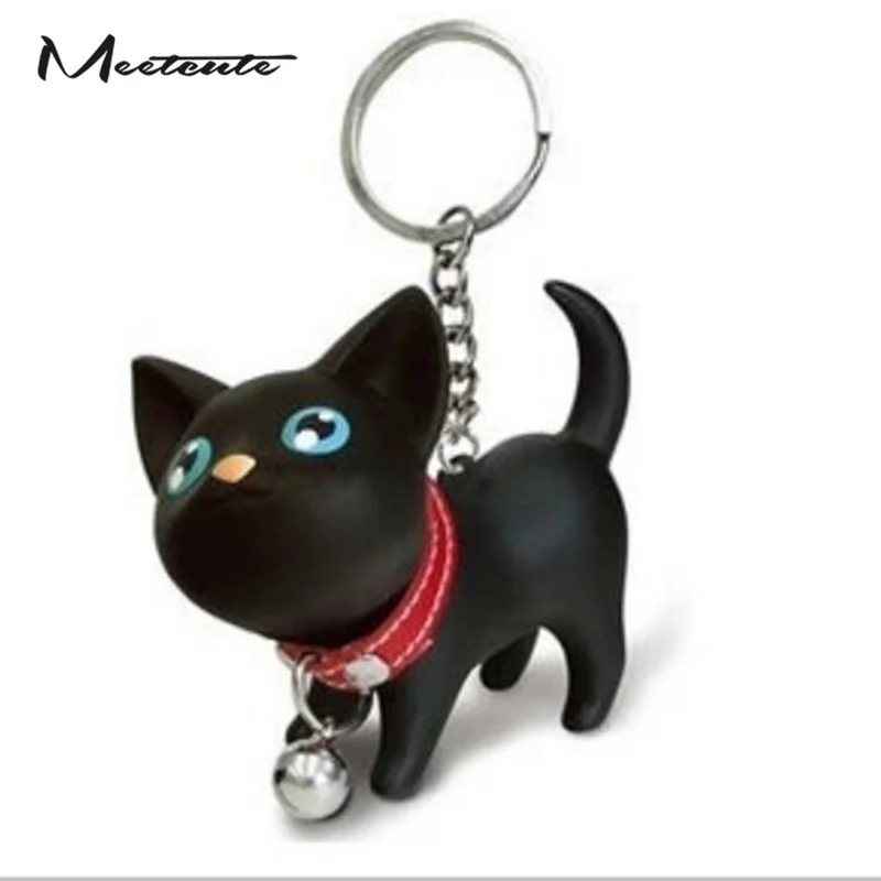 Meetcute милые Мультяшные куклы 3D кошка Кейт брелок для ключей женский автомобиля