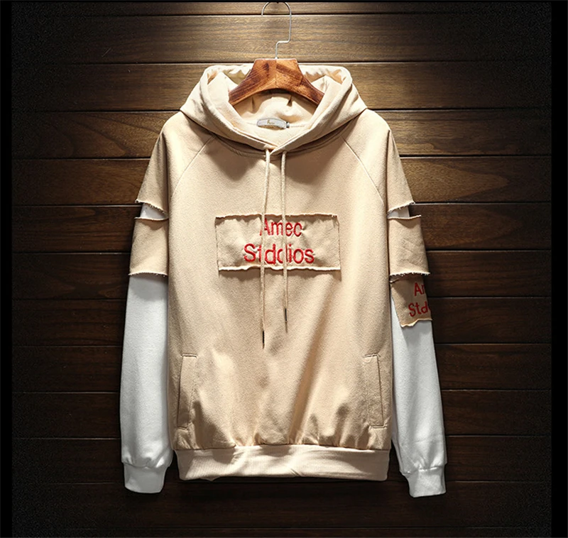 Новинка 2019 Мужская Уличная брендовая Толстовка в стиле пэчворк хип-хоп Harajuku