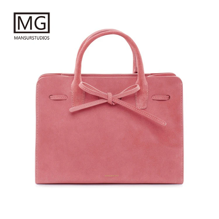 pink L Mansurstudio женская сумка из искусственной замши, женская кожаная Замшевая сумка от солнца, garviel Замшевая сумка - Цвет: pink L