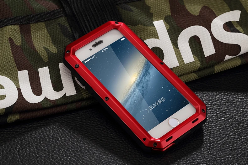 Outdoor Heavy Duty Doom Armor Shockproof Metal Case For iPhone XS MAX XR X 7 8 6 6S Plus 5 SE 5S 4 4S Dustproof Protection Cover