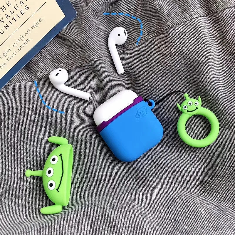 Мультяшный инопланетянин для Airpods Generation 1 и 2 сумка наушников Toy Story силиконовый