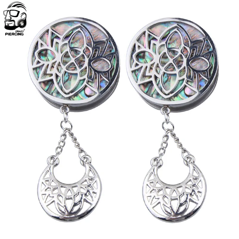 Расширитель ушей золотистого цвета заглушки из нержавеющей стали винт плоти