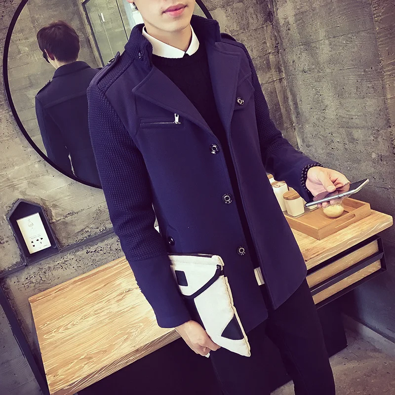 Осень новый mid длинный плащ пальто Для Мужчин's Повседневное Тренчи для женщин S