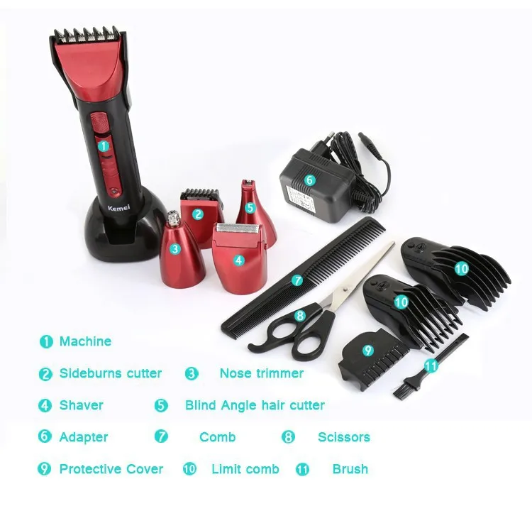 Машинка для стрижки волос 5 в 1 перезаряжаемый триммер бороды электрическая