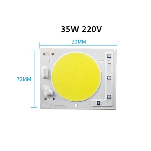 35W 220V Светодиодный COB 5054, черный светильник King Kong, 35 Вт, 50 Вт, 100 Вт, 200 Вт, 220 В, Smart IC, подходит для DIY, высокая мощность, не нужен драйвер, прожектор, светильник - Испускаемый цвет: 35W 220V
