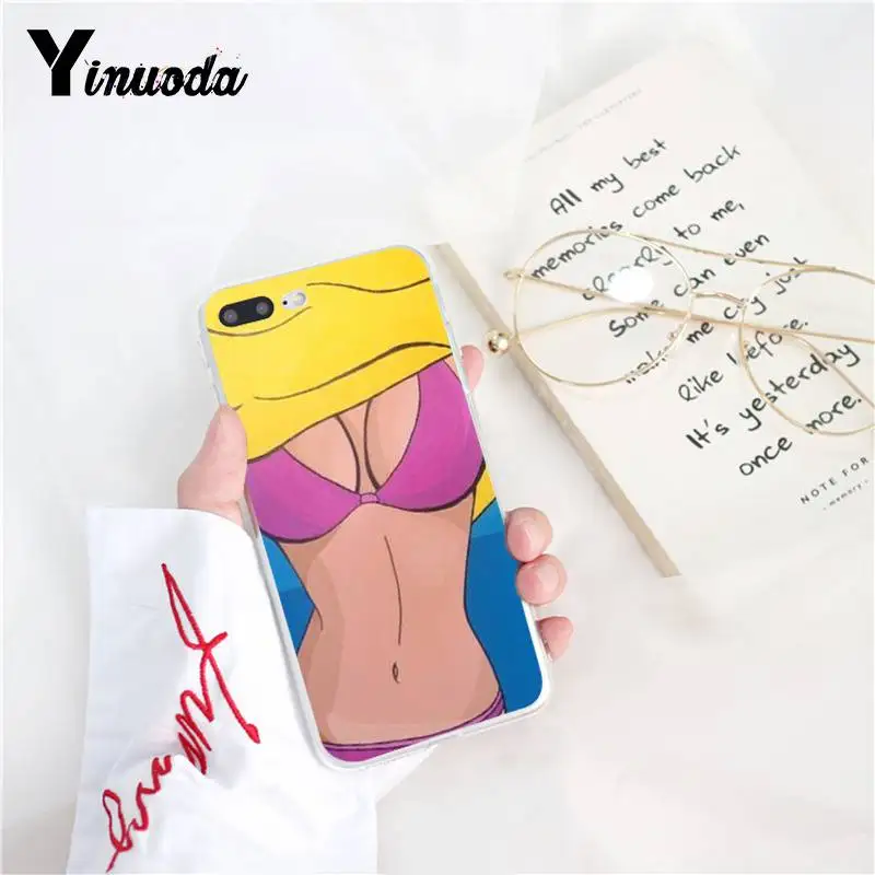 Yinuoda сексуальный летний Мягкий силиконовый чехол для телефона iPhone 8 7 6 6S Plus X XS MAX 5 5S