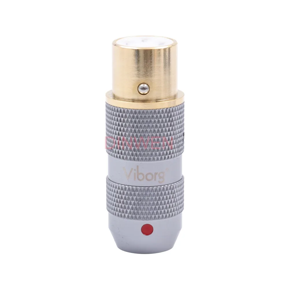 Выборг 99.998% Чистая медь 3PIN Мужской Женский XLR разъем Jack Hifi аудио микрофонный кабель адаптер баланса 24K покрытие золотом и родием
