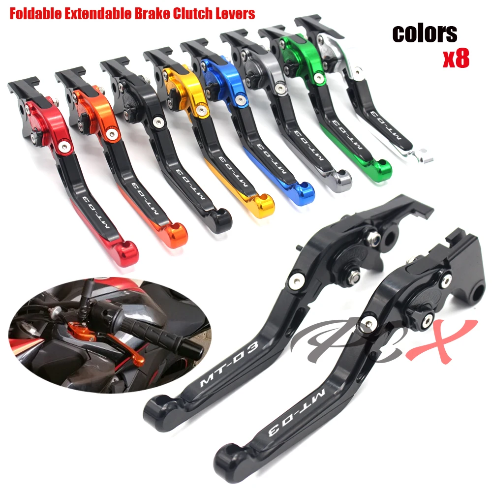 

Laser Logo Motorcycle Adjustable Folding Extendable Extending Brake Clutch Levers fits For YAMAHA MT-03 MT03 MT-03 2015-2016