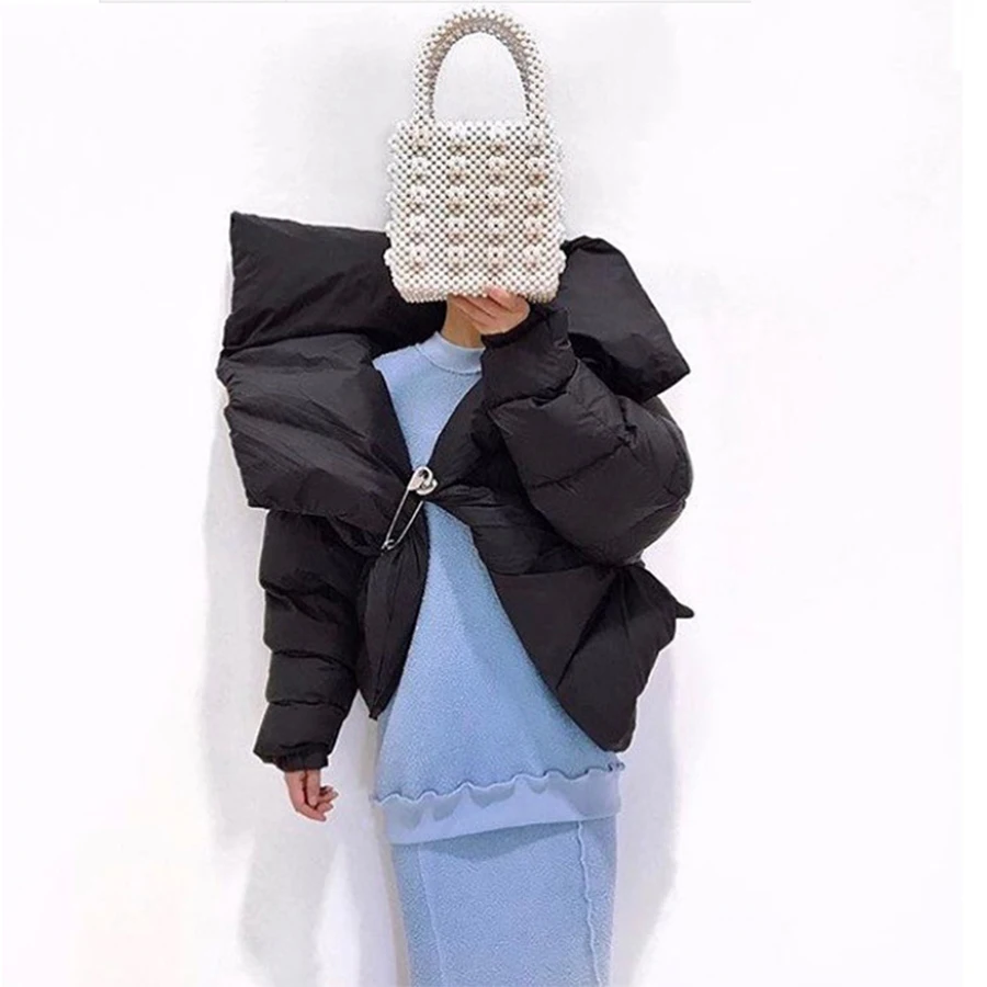 Тяжелый Ins пункт жемчуг женские сумки металлические бусы Коробка Сумка тоут Топ