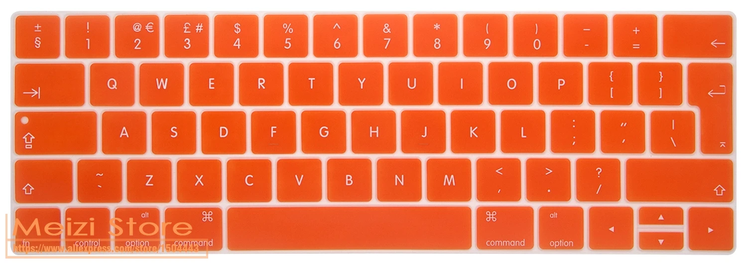 Силиконовые клавиатуры для ноутбука с Touchbar Eu версия A1706 A1707/15 дюймов Новинка Macbook Pro 13 дюймов - Цвет: orange