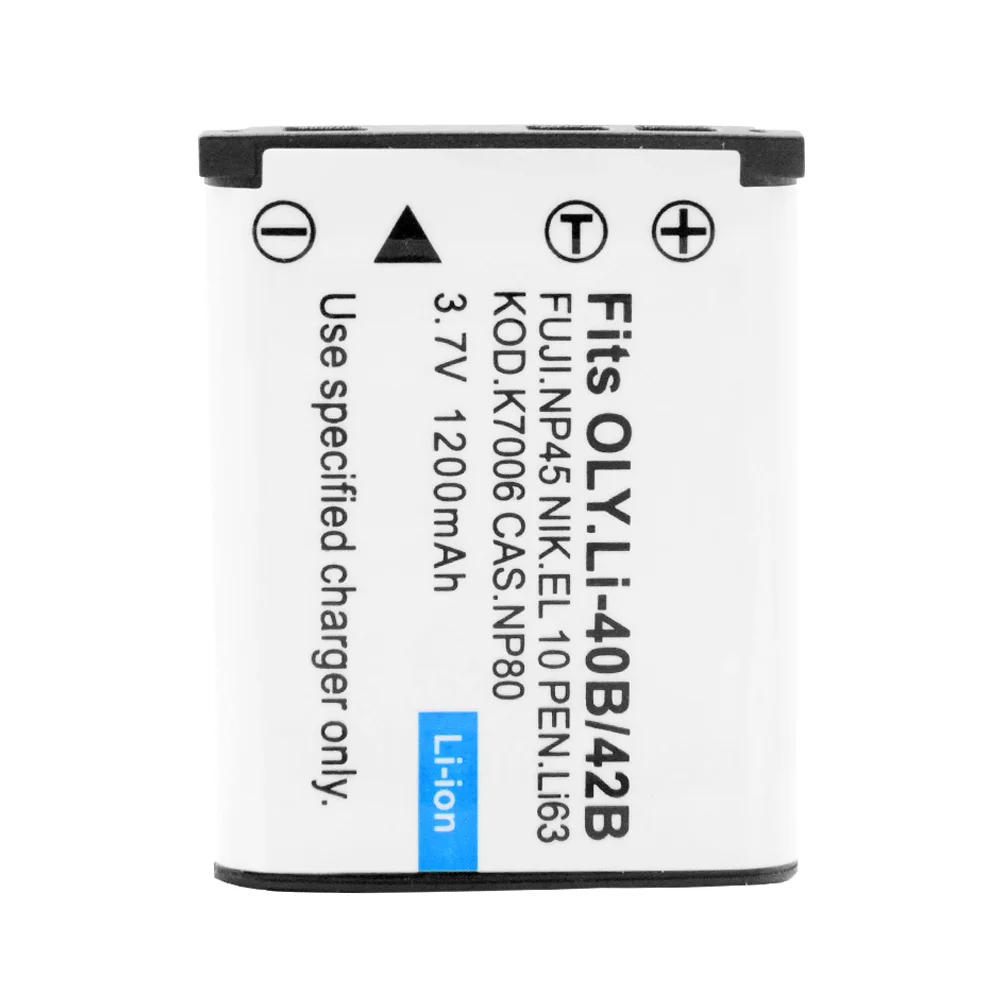 YCDC 4 шт./лот Li 40B/42B 39 5x30 7x5 8 мм 1200 мАч аккумуляторные батареи для Olympus|Цифровые
