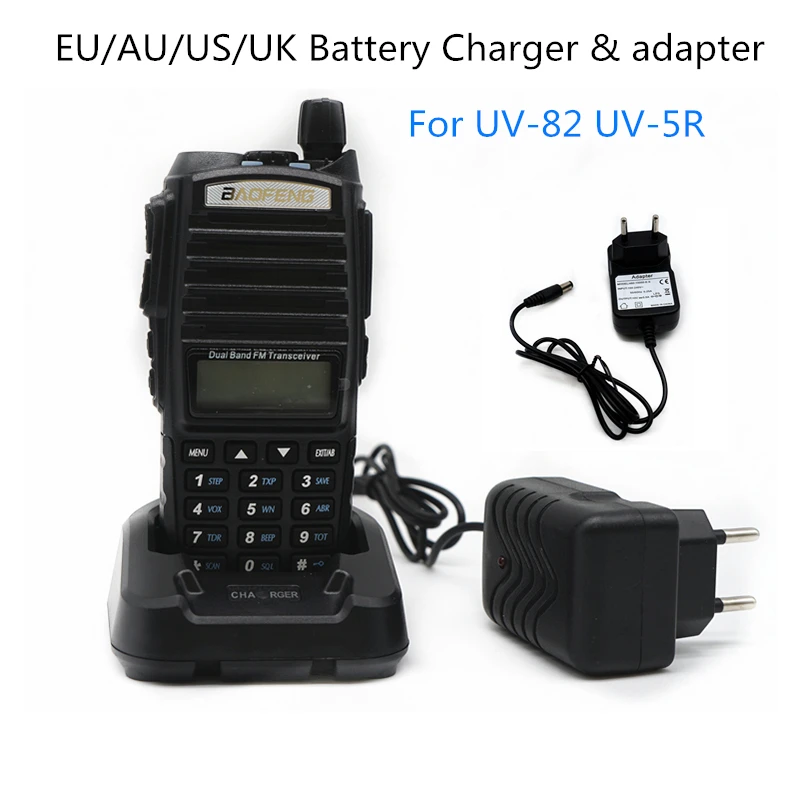 Автомобильное зарядное устройство Baofeng для аккумуляторов EU/US/UK/AU адаптер