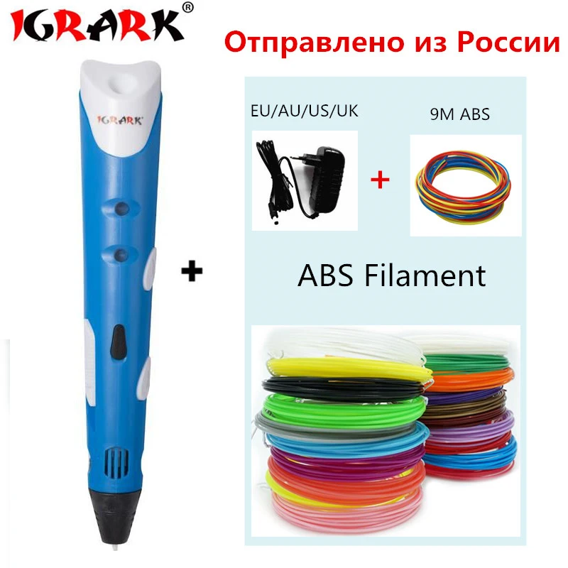 3D ручка ABS/PLA DIY умная 3D Ручка 3D печать Ручка для рисования 3d принтер Ручка Добавить Бесплатные нити Рождественский подарок для детей дизайн живопись