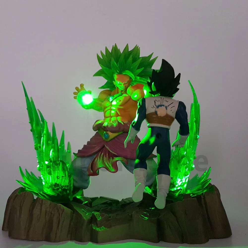 Dragon Ball Z Broly VS Vegeta Fighting DIY Luminaria светодиодный ночник аниме Dragon Ball светодиодный настольный светильник Broly фигурка