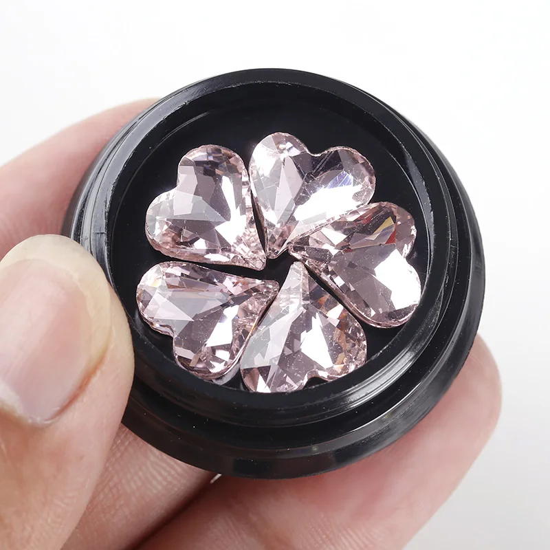 Blueness 5 шт/кор. 10 видов цветов блестящий дизайн ногтей украшения сердце