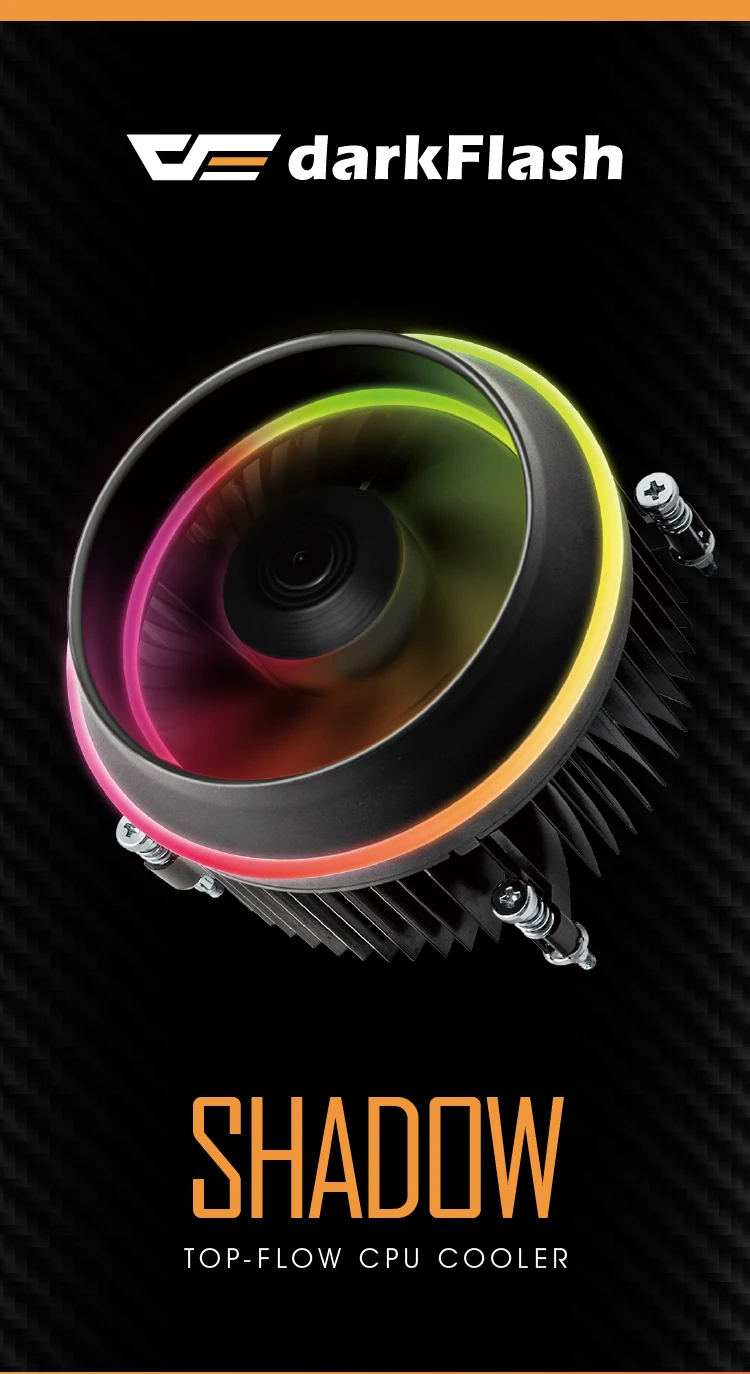 Aigo Shadow cpu RGB радиатор охлаждения кулер 100 мм 4Pin светодиодный RGB вентилятор Радиатор главный радиатор процессор кулер PC cpu вентилятор алюминий