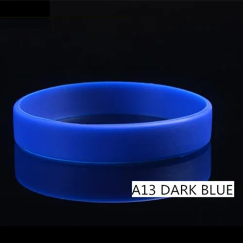 A13 DARK BLUE 1 шт. спортивные силиконовые браслеты для мужчин и женщин концертные вентиляторы светящиеся полосы браслет Пара флуоресцентная мощность резиновый браслет подарки - Окраска металла: A13 DARK BLUE