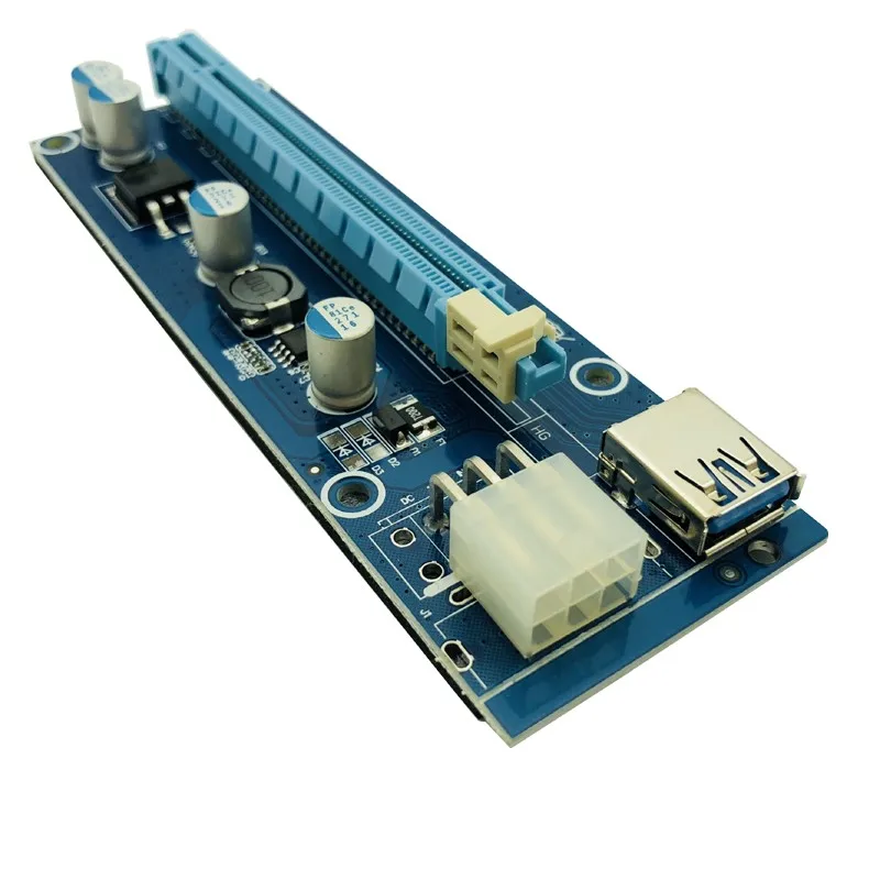 6 шт. Райзер 006C PCIE PCI E Express карта 1x до 16x GPU USB 3 0 удлинитель адаптер SATA к контактному