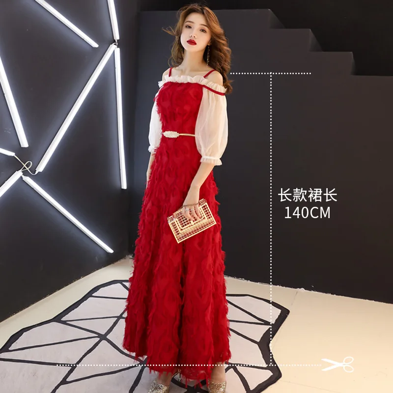 Элегантное бордовое азиатское длинное платье Vestidos Chinos Восточное Ципао вечернее