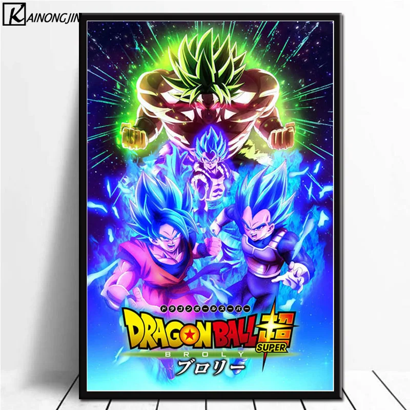 Плакаты и печати плакат драгонболл Гоку Супер Broly фильм книги по искусству холст картины стены картину для гостиная украшения