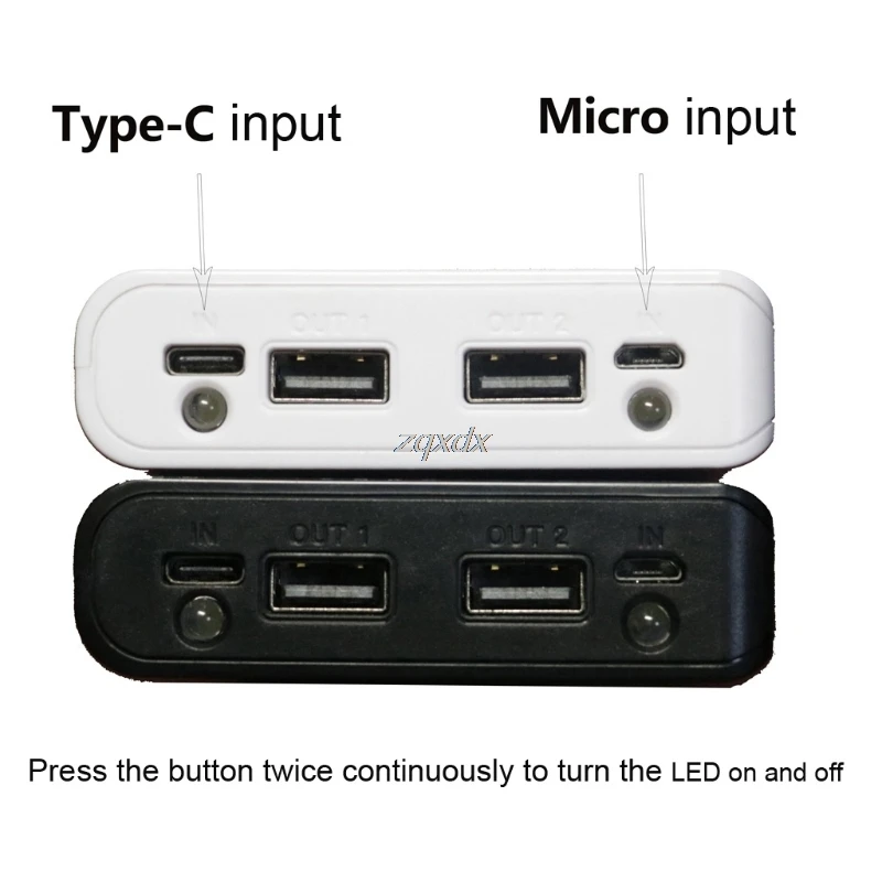 Портативный тонкий двойной USB светильник рь 8x18650 аккумулятор DIY внешний чехол для