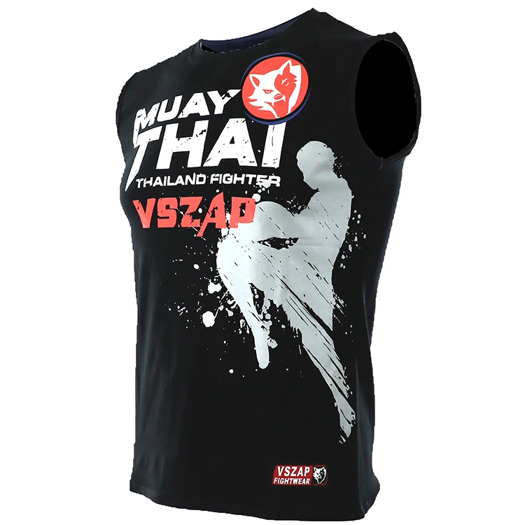 Фото VSZAP MUAY THAI Play для тайского бокса, фитнеса, борьбы, без рукавов, жилет для спортивных тренировок, борьбы с сандой для мальчиков №3