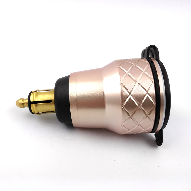 Золотое зарядное устройство из алюминиевого сплава Quick Charge 3 0 Dual USB для мотоциклов