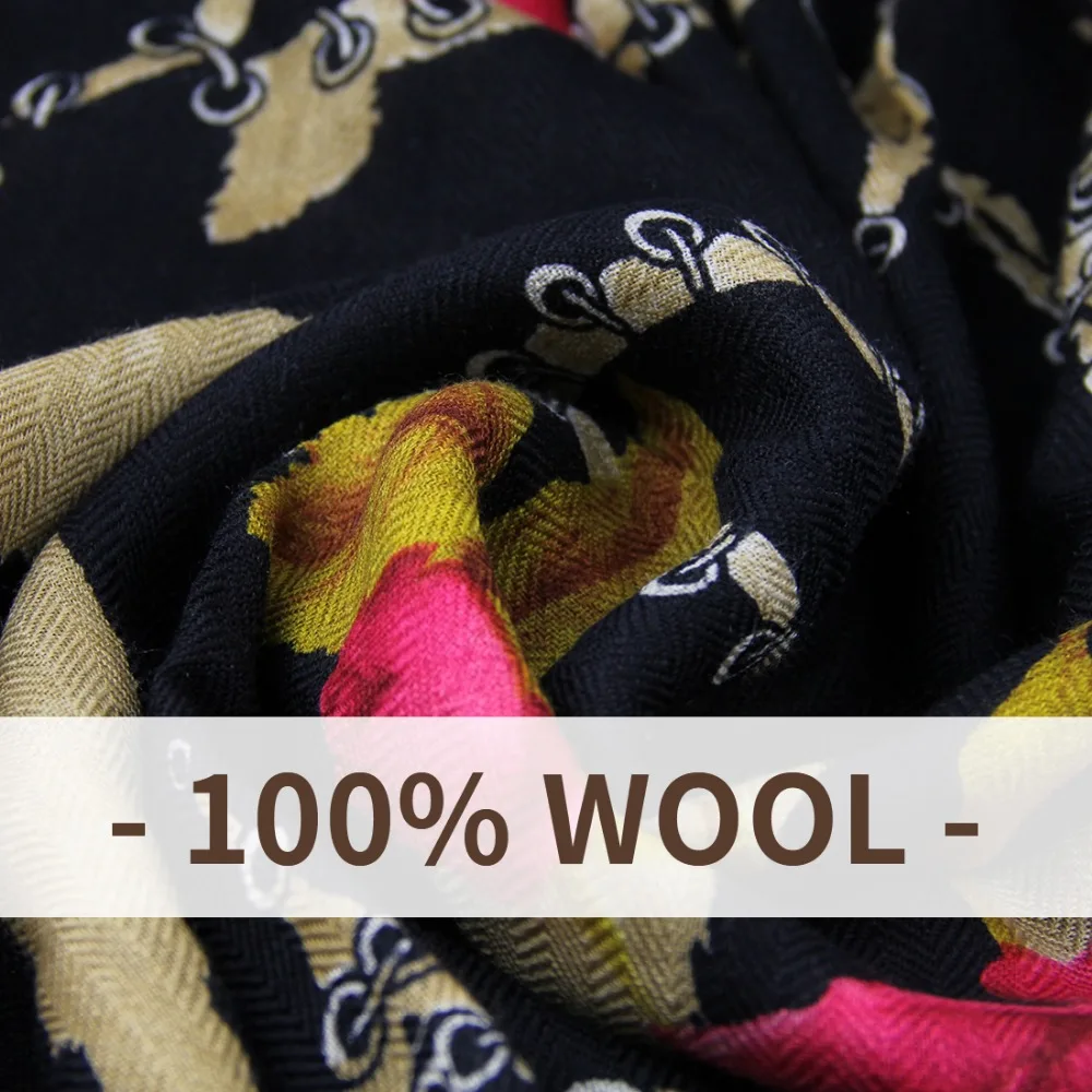 2019 зимний шерстяной большой шарф Роскошная брендовая шаль мусульманский хиджаб