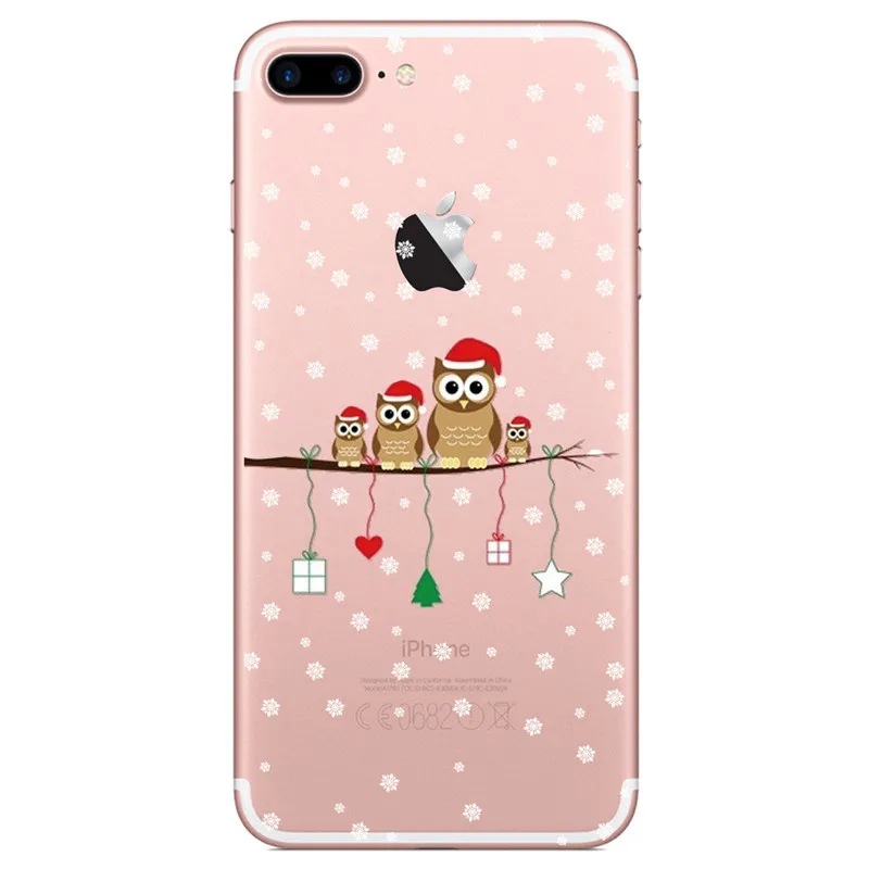 Funny Cartoon Christmas Case for iPhone 6 6S Plus Cute Girly Phone Cases X XS XR 7 8 Cover Coque Gift | Мобильные телефоны и