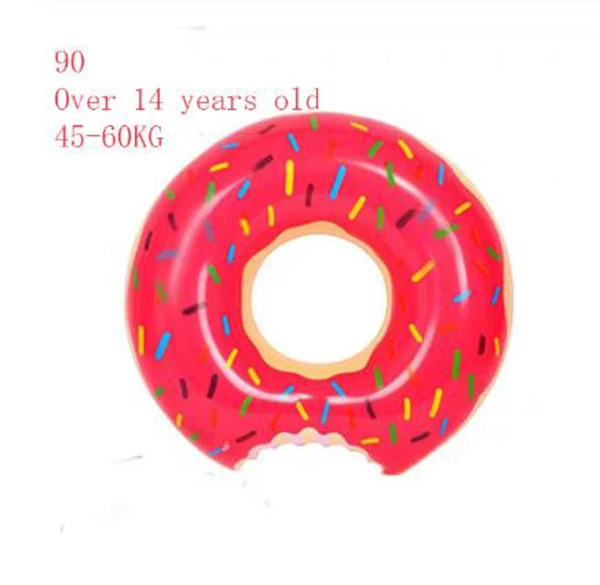 Red90 Летний гигантский бассейн пончик Кольцо для плавания для взрослых супер большой Гигантский Пончик дети вечеринка Надувные игрушки спасательный буй игрушка - Цвет: Red90