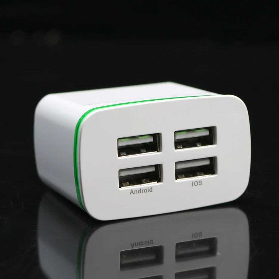 4 USB адаптер переменного тока зарядное устройство для телефона 5 V/4A EU US быстрая