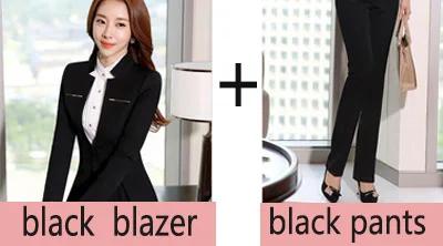 blazer and pants Женские деловые костюмы, рабочая одежда, Офисная форма, дизайнерские женские офисные костюмы, блейзеры, feminino spa, Униформа, элегантные деловые брючные костюмы - Цвет: blazer and pants