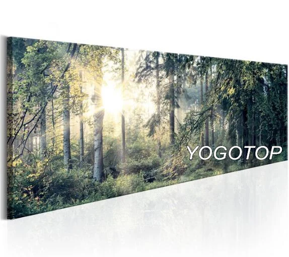 Цвет: желтый YOGOTOP полная Алмазная вышивка DIY алмазная живопись наборы для вышивки крестиком натуральные деревья пейзаж 5D Мозаика Декор солнце QA160 - Цвет: Цвет: желтый