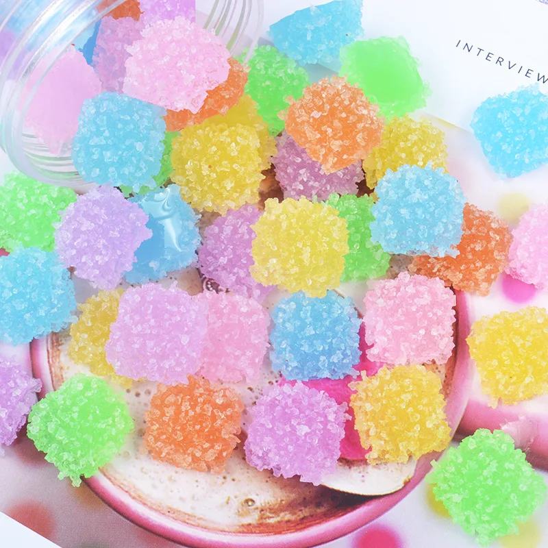 Смола моделирование конфеты гранулы DIY Аксессуары Кристалл с белым