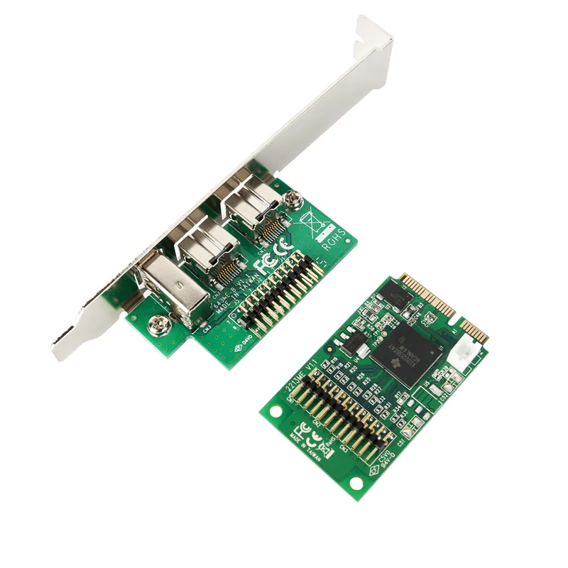 Плата захвата Mini PCIE 2 + 1 порта 1394B 1394A внешняя плата видеоконтроллера Firewire 800 с