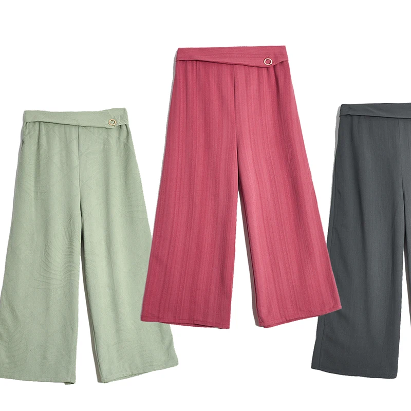 Винтажные женские летние брюки из натурального шелка свободные шелковые для