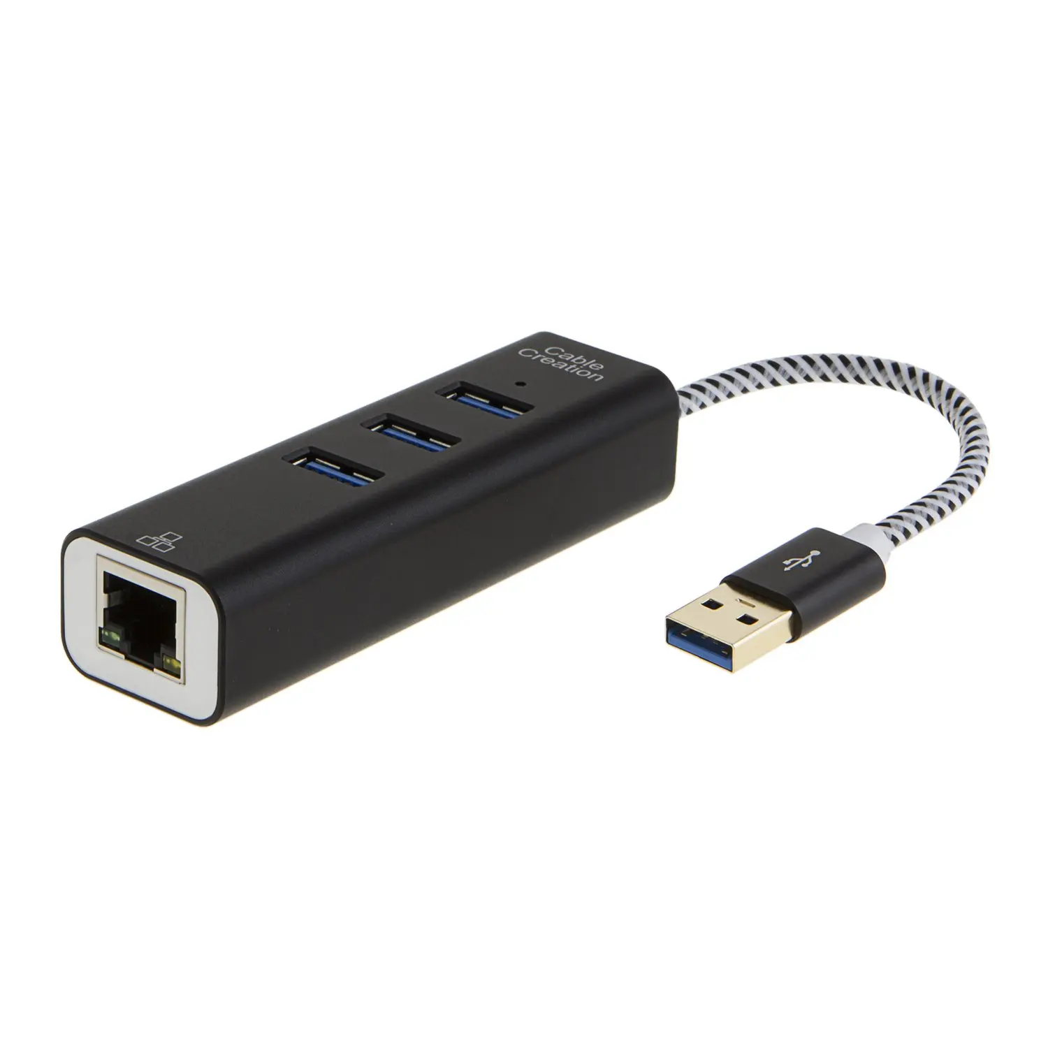 3-портовый концентратор данных jorinдо USB 3 0 с портом Ethernet поддержкой 10/100/1000 Мбит/с к
