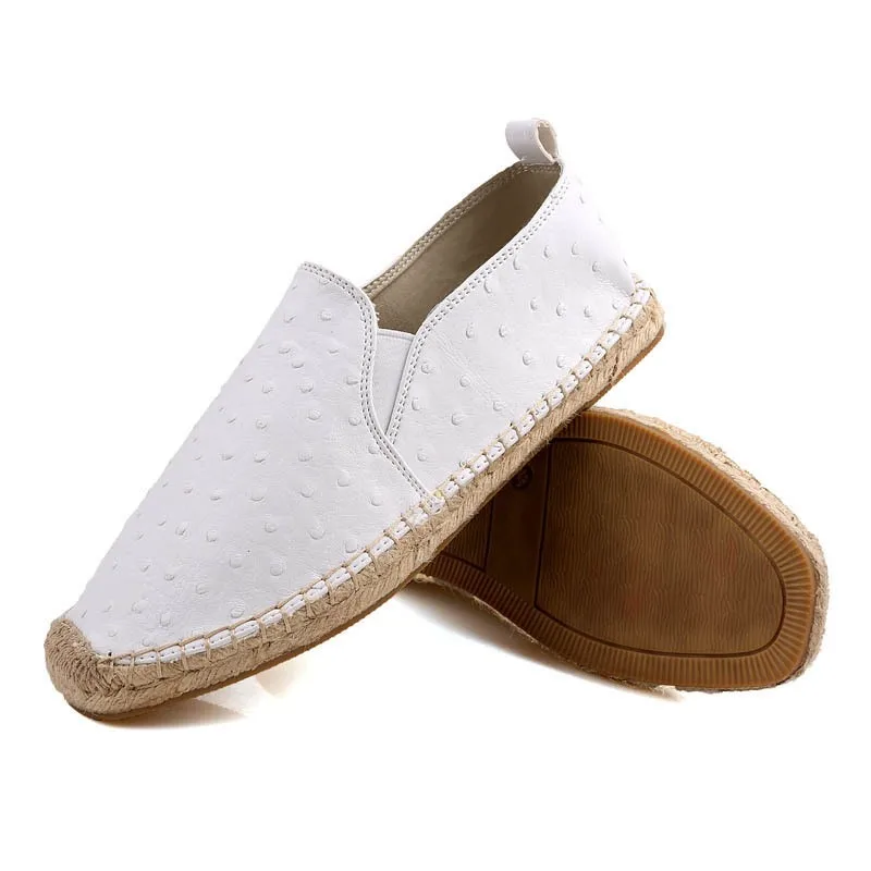 Эспадрильи мужские кожаные повседневная обувь лоферы роскошные брендовые