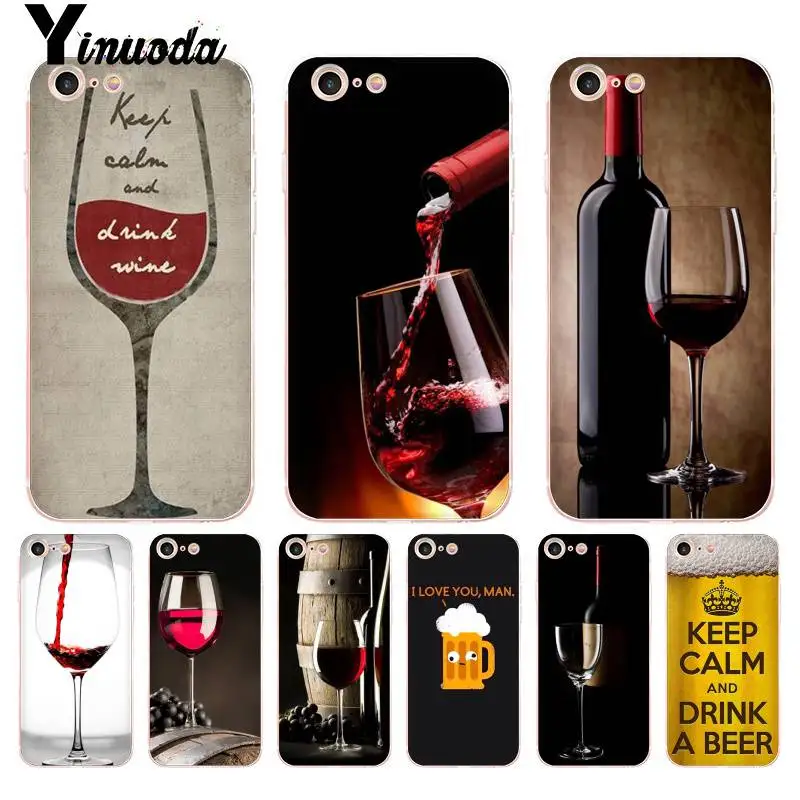 Чехол Yinuoda для iphone 7 6 X чехол с надписью keep calm and drink a bear wine Роскошный телефона iPhone 6s
