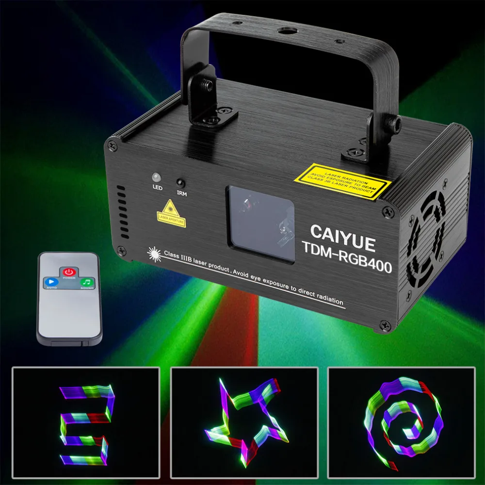 

Лазерный сканер 3D RGB 400 МВт DMX 512, проектор со сценическим световым эффектом, ИК-пульт дистанционного управления для вечеринки, диджея, диско-ш...