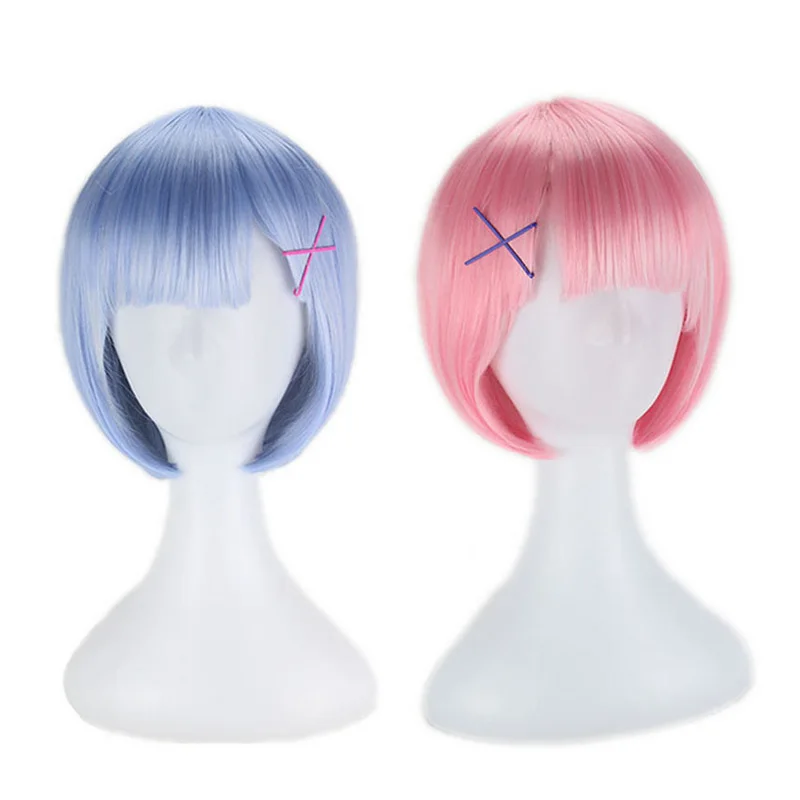 Парик Coshome Re zero Ram Rem головной убор Re:Life In A в другом мире костюмы для косплея синие и