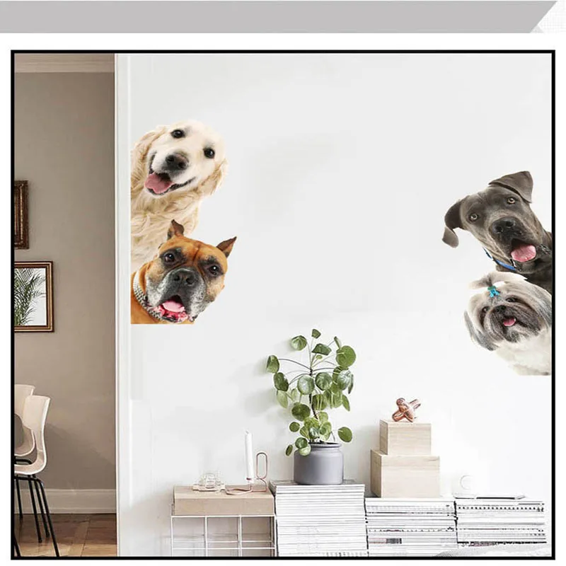 Наклейка в виде симпатичного кота собаки хомяка 60 см|Наклейки для творчества| |