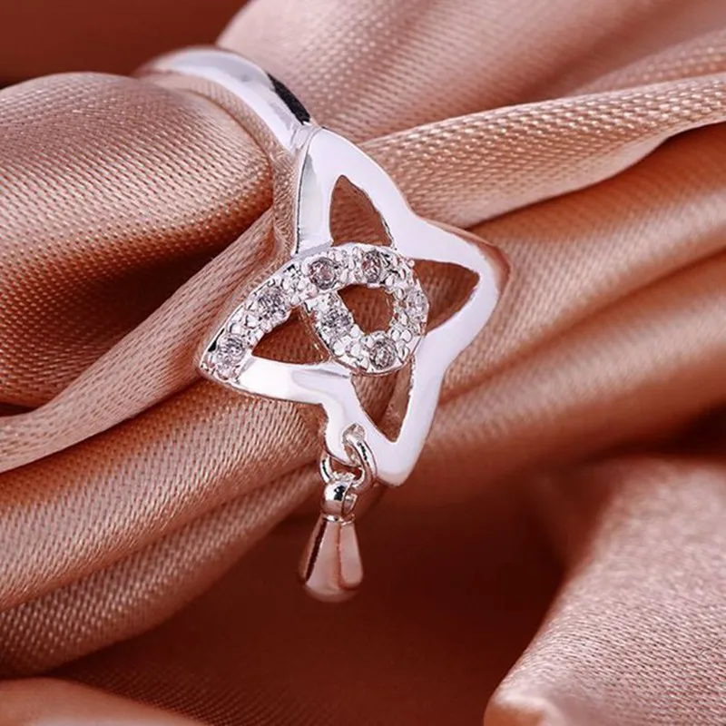 Посеребренная кольцо стерлингового серебра--Jewelry Кольцо заводские цены моды