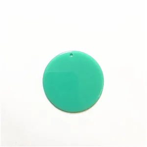 Turquoise Новое поступление! 35mm100pcs/лот Акриловые подвески в форме монеты для серьги-гвоздики/серьги аксессуары/детали для серег DIY - Цвет: Turquoise