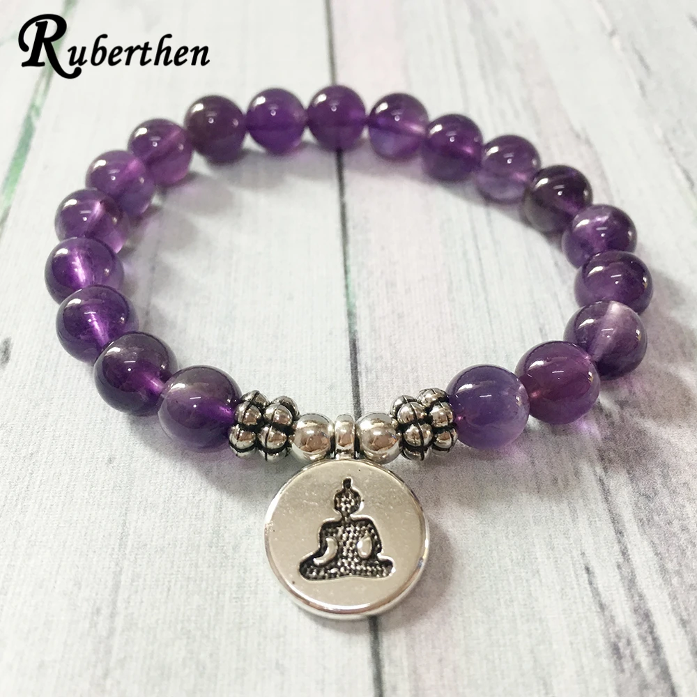 Ruberthen трендовый натуральный камень браслет Yogi женский подарок модные Исцеляющие