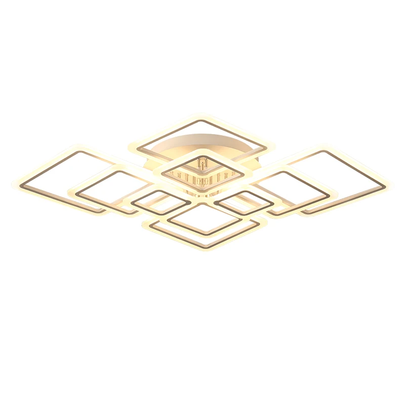 Новый дизайн квадратное кольцо люстра освещение современный светодиодный блеск